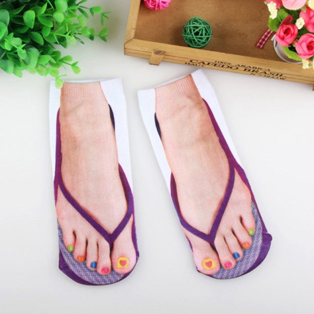 3D Printed Funny Flip Flops Socks - Image 2