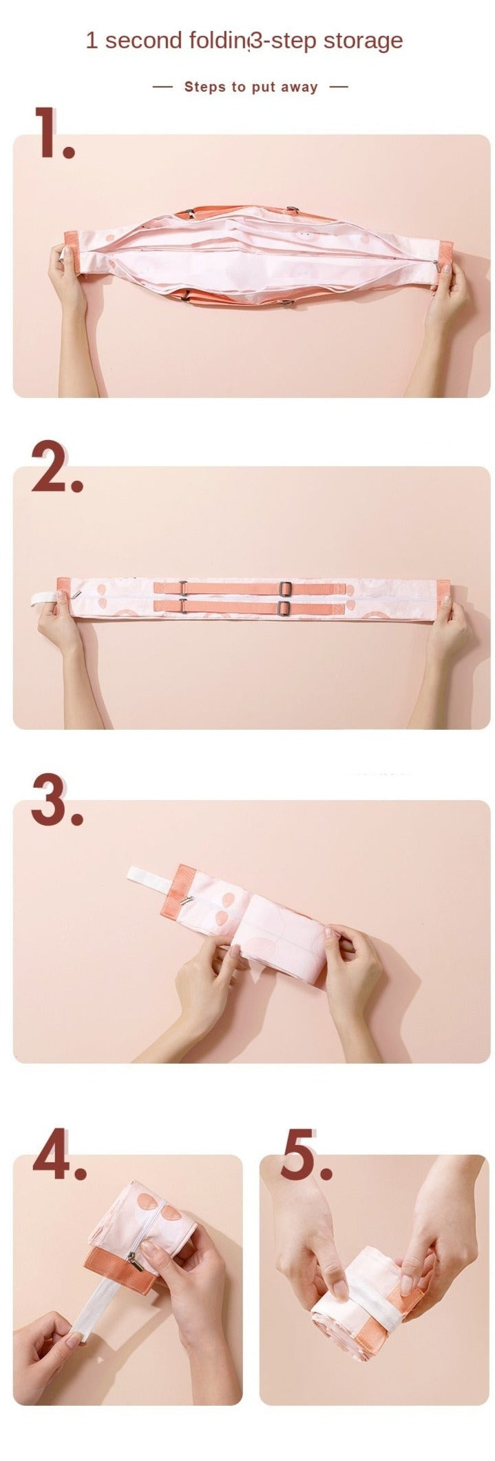 Foldable Colorful Flower Reusable Shopping Bag - Image 7