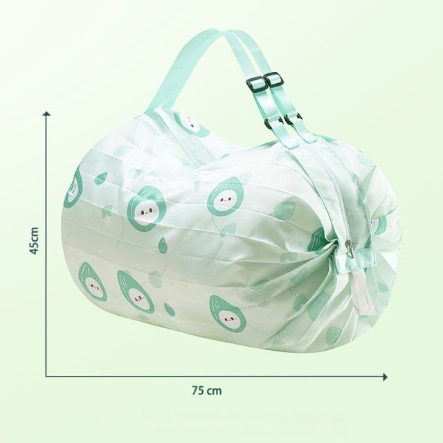 Foldable Colorful Flower Reusable Shopping Bag - Image 10