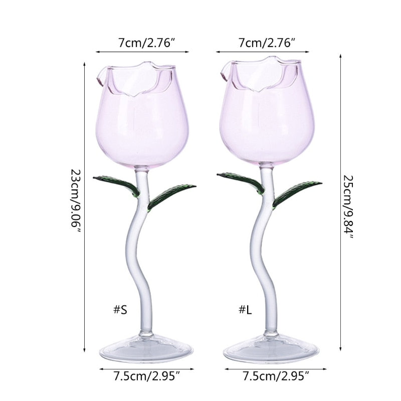 Rose Shape Elegant Wine Glass - Image 6