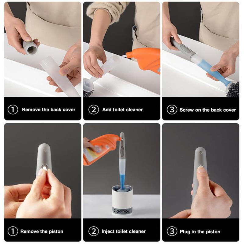 Soft Silicone Soap Sprayer Toilet Cleaning Brush - Image 7
