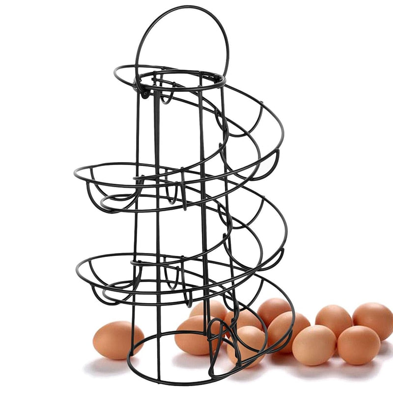 Creative Spiral Egg Dispenser Storage Rack - Image 6