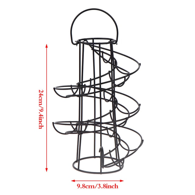 Creative Spiral Egg Dispenser Storage Rack - Image 8