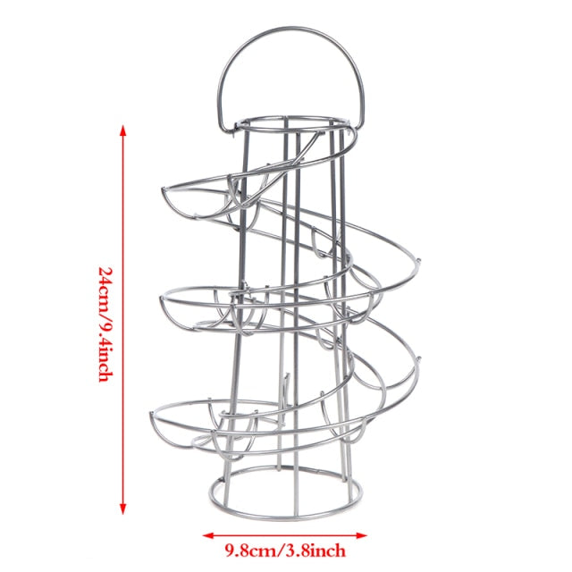 Creative Spiral Egg Dispenser Storage Rack - Image 10