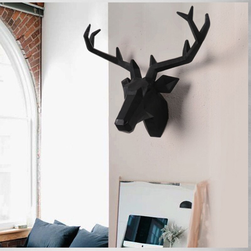Nordic Style Resin Animal Heads Home Wall Decor - Image 1