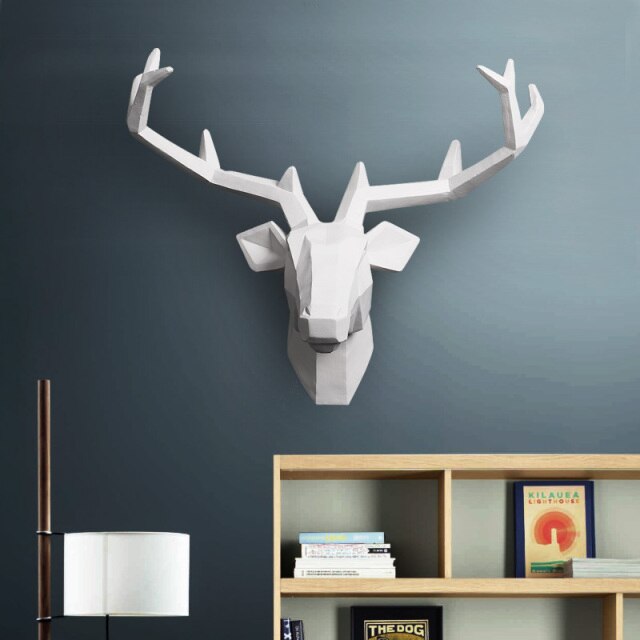 Nordic Style Resin Animal Heads Home Wall Decor - Image 3