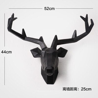 Nordic Style Resin Animal Heads Home Wall Decor - Image 2