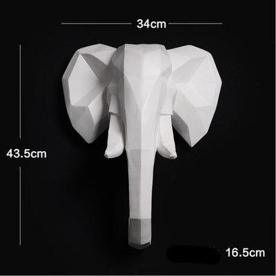 Nordic Style Resin Animal Heads Home Wall Decor - Image 7