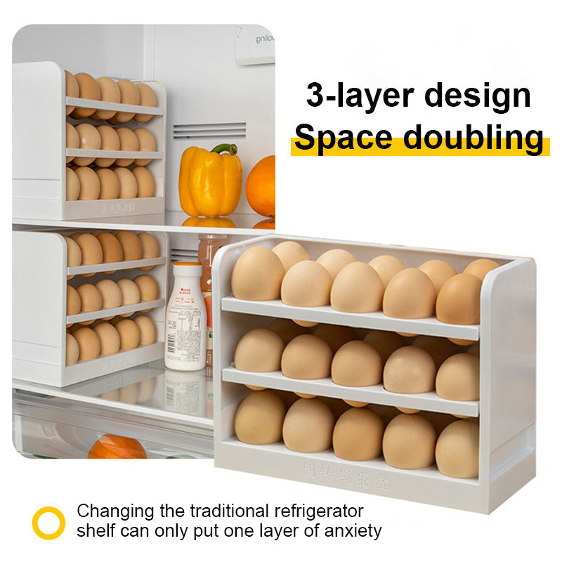 Multi-Layer Practical Egg Fridge Organizer Box - Image 8