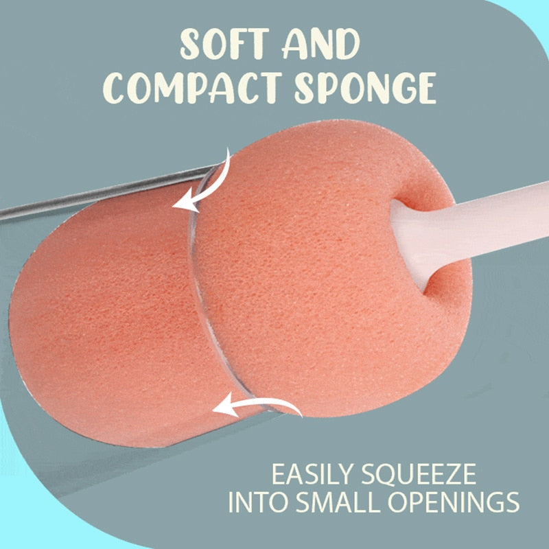 Long Handle Vertical Cleaning Sponge Brush - Image 3