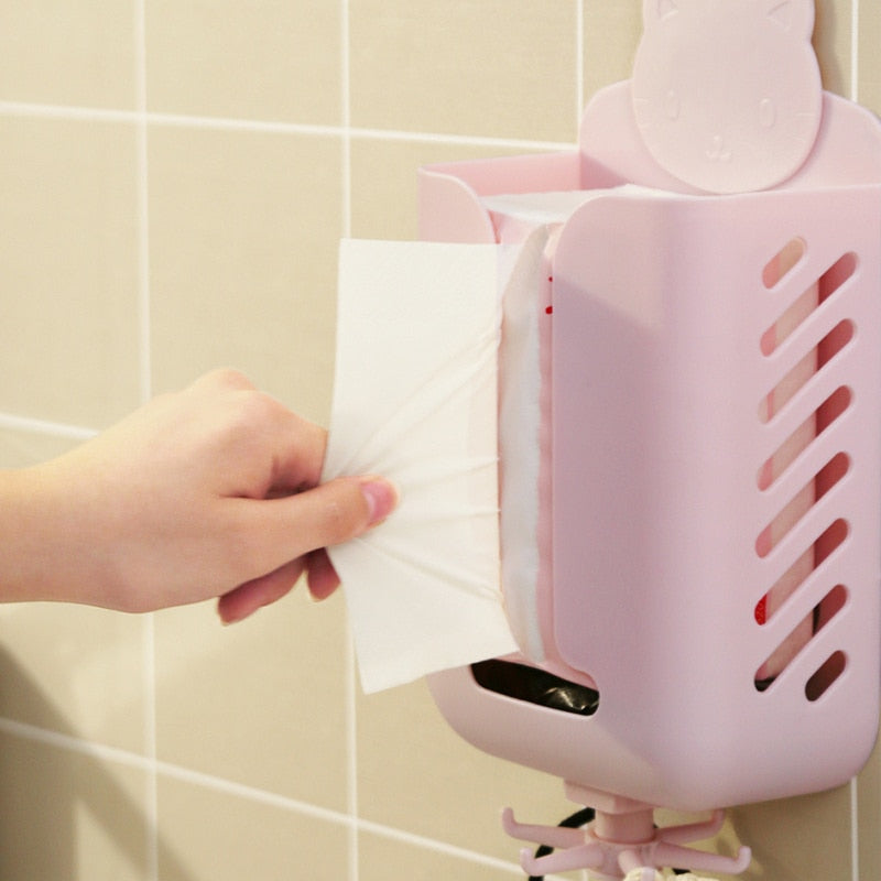 Wall-Mounted Rotating Hook Tissue Storage Dispenser - Image 3