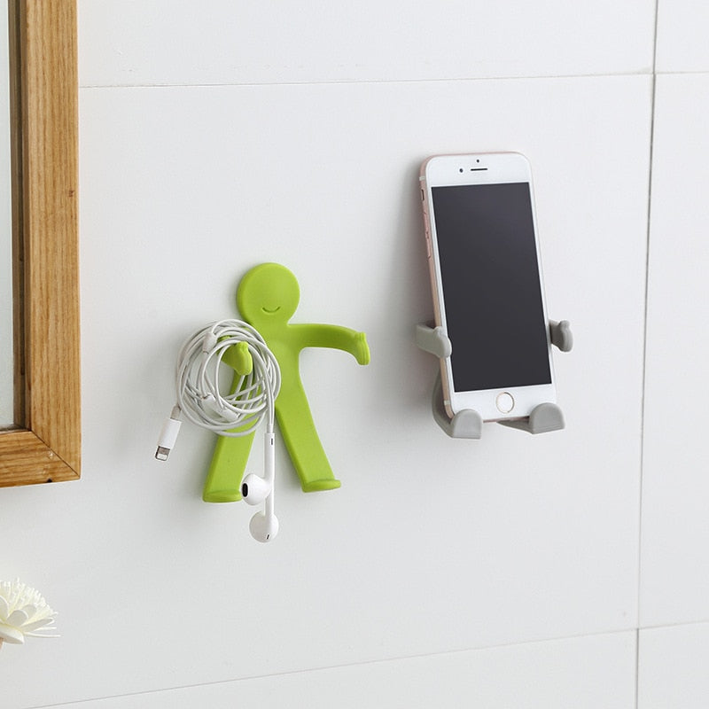 Creative Human Figure Wall Phone Holder Hook - Image 5