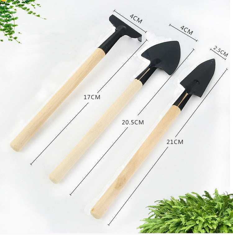 Wooden Mini Balcony Gardening Tool Set - Image 2