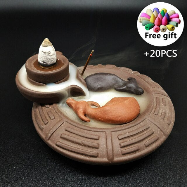 Aromatherapy Creative Ceramic Incense with Stick Holder - Image 5