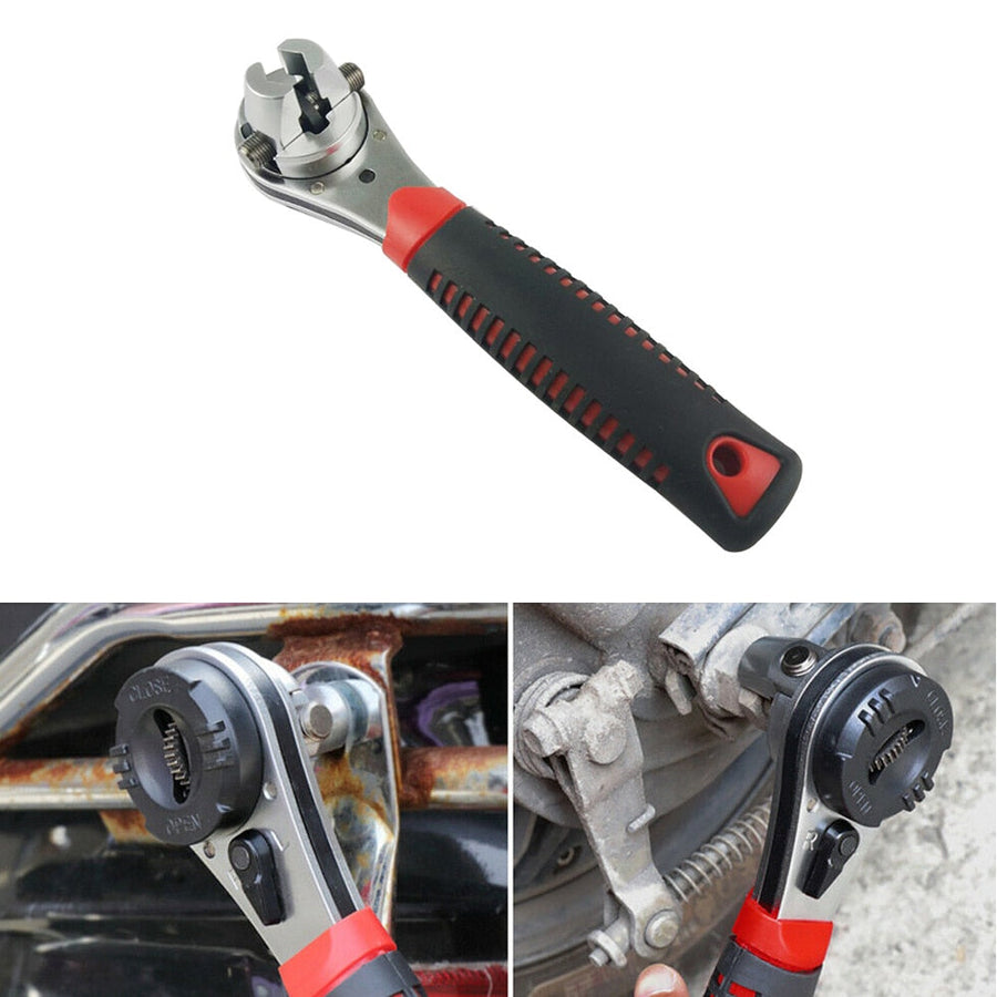 Universal Adjustable Non-Slip Ratchet Wrench Tool - Image 0