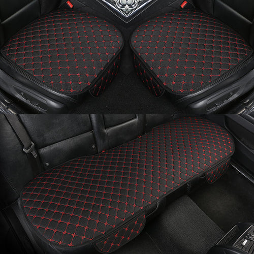 Linen Fabric Four Seasons Breathable Car Seat Cover - Image 0