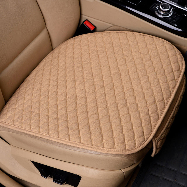 Linen Fabric Four Seasons Breathable Car Seat Cover - Image 23
