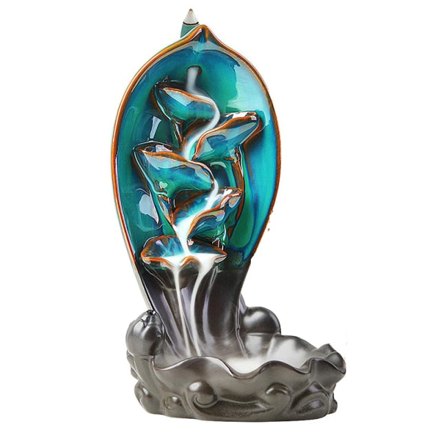 Ceramic Waterfall Backflow Yoga Incense Burner - Image 5