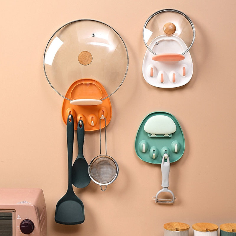 Cat Paw Wall-Mounted Pot Lid Holder Rack - Image 10