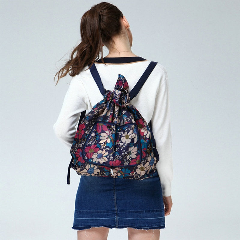 Foldable Large Capacity Flower Travel Backpack - Image 6