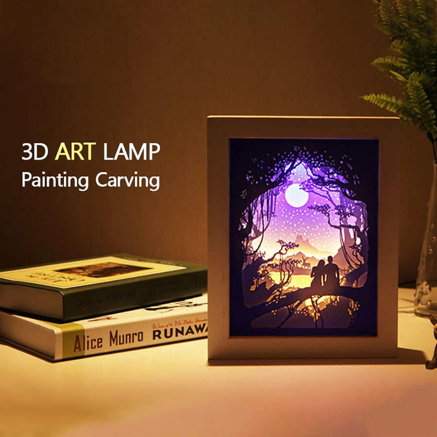 Creative 3D Paper Box LED Night Lamp - Image 1