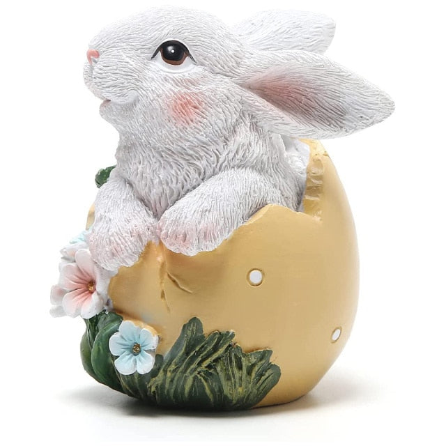 Resin Easter Bunny Eggs Decor - Image 2