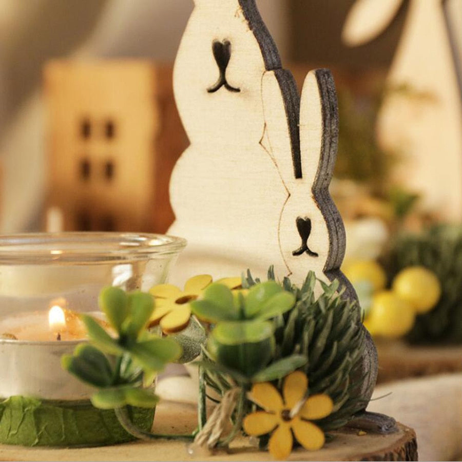 Easter Bunny Nordic Candle Holder Rabbit - Image 1