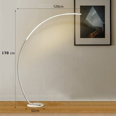 Elegant Curved LED Corner Floor Lamp - Image 9