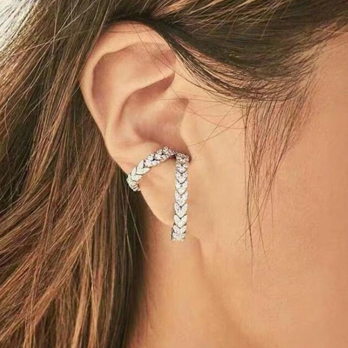 Elegant Zircon Crystal Clip-On Earrings - Image 0