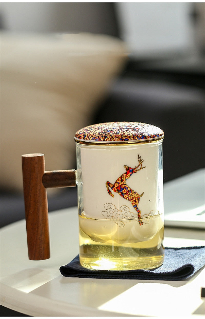Creative Separated Tea Filter Ceramic Cup Set - Image 9