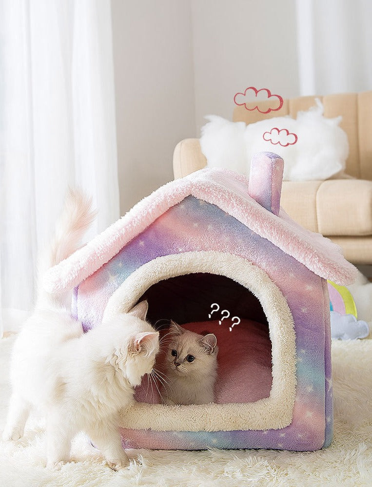 Breathable Cozy Warm Plush Pet House - Image 1