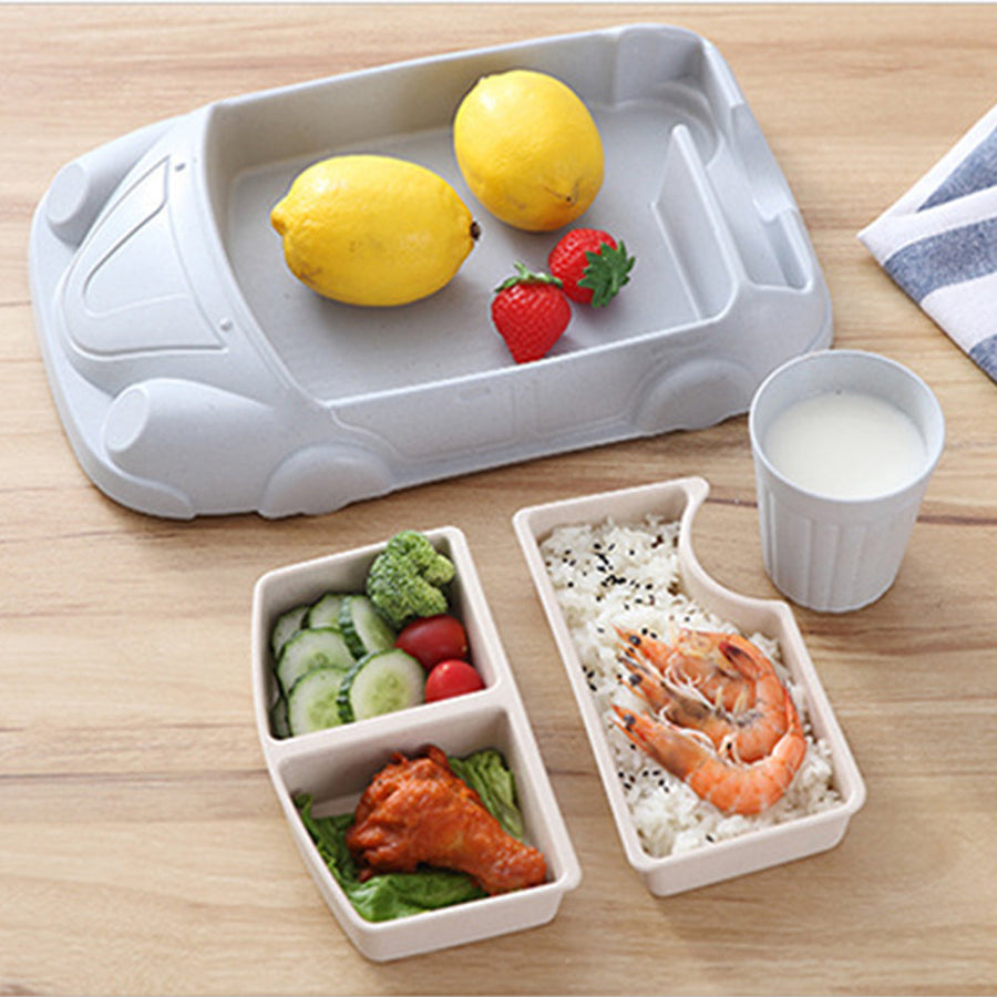 Baby Bamboo Car Shape Food Containers - Image 1