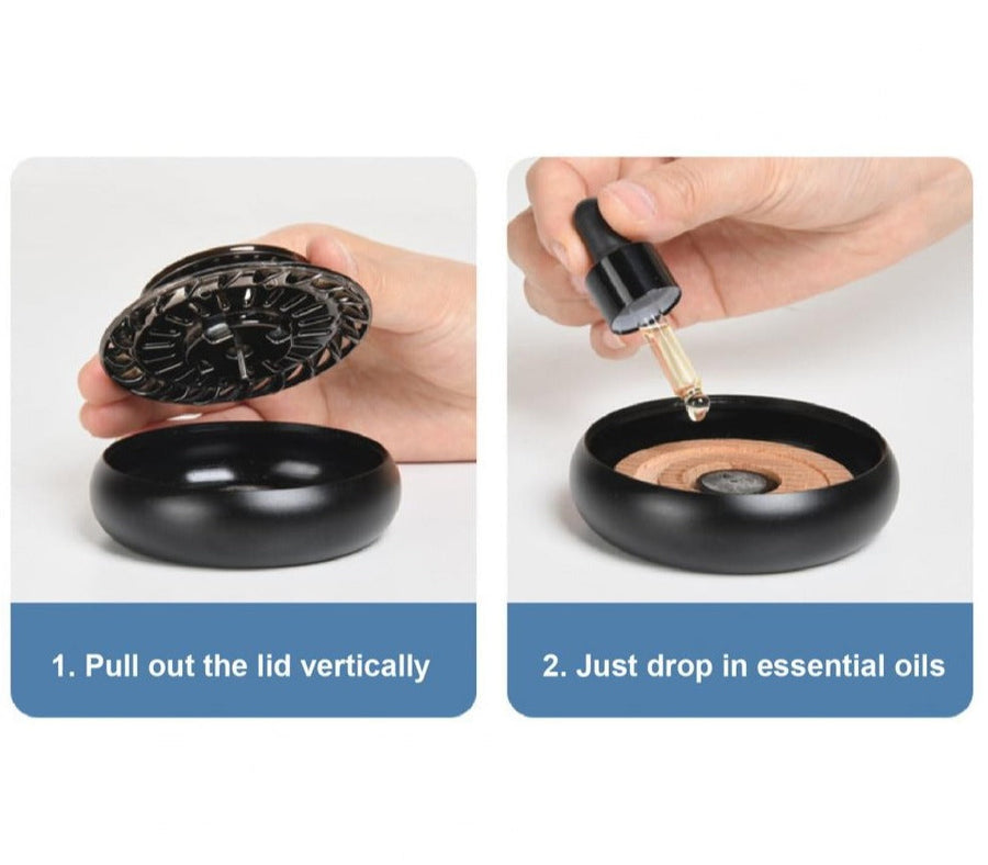 Solar Power Rotating Essential Oil Car Air Freshener - Image 5