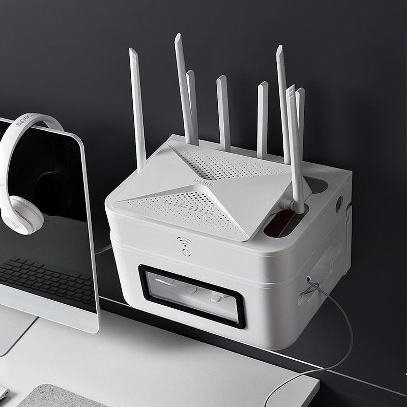Wall-Mounted Wifi Cable Socket Storage Organizer Box - Image 2