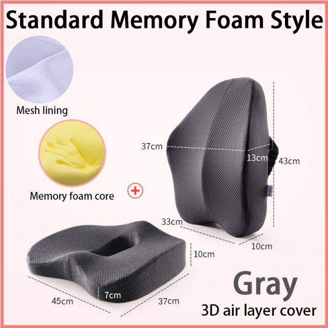 Office Chair Memory Foam Cushion Pillow Set - Image 10