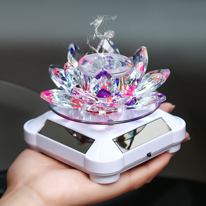 Solar Lotus Crystal Car Freshener - Image 0