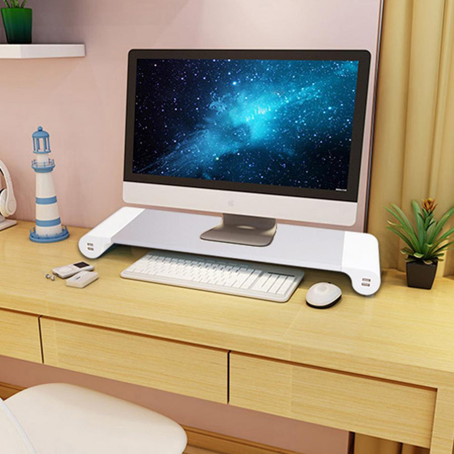 Universal USB Phone Charging Monitor Riser Stand - Image 1