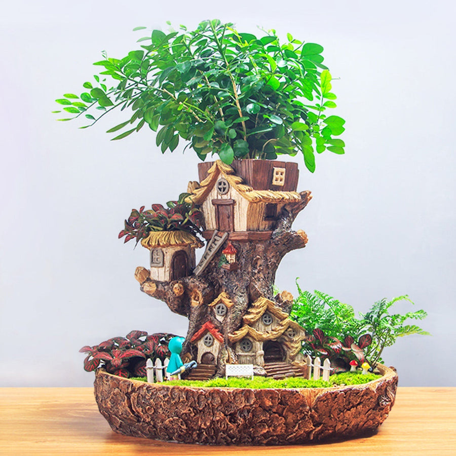 Creative Magical Landscape Tree House Flower Pot - Image 7