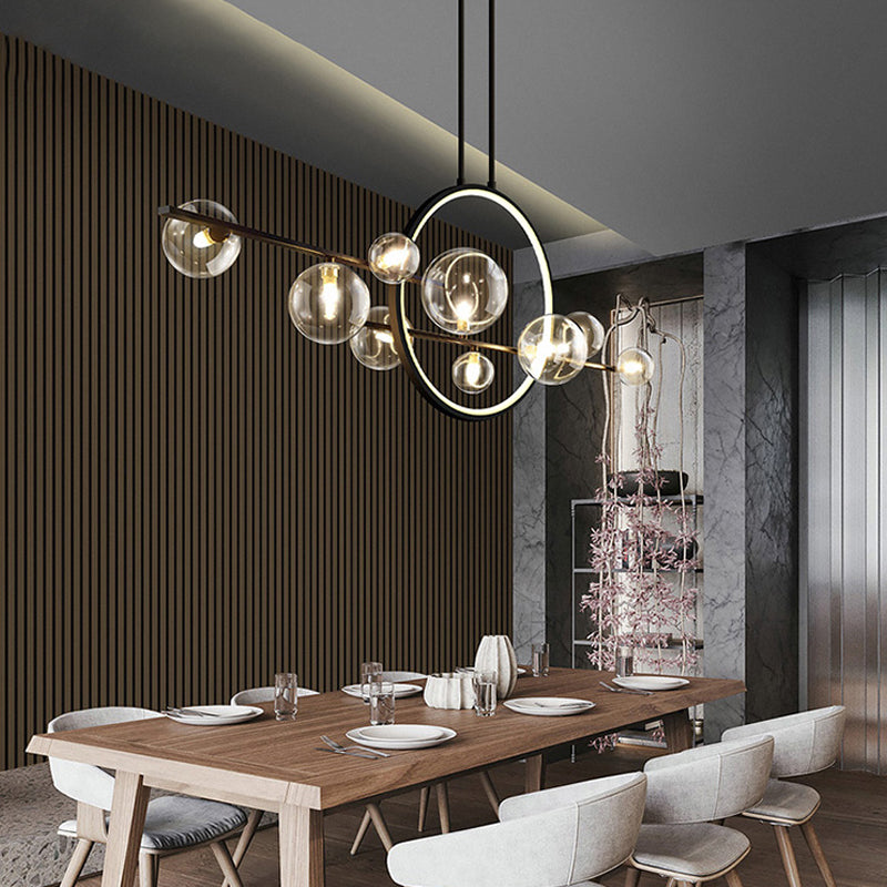 Minimal LED European Modern Ring Bubble Chandelier - Image 1