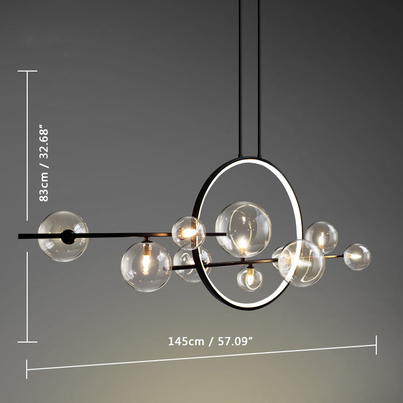 Minimal LED European Modern Ring Bubble Chandelier - Image 4