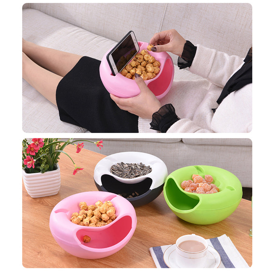 Multifunctional Double Layer Dish with Phone Holder - Image 4