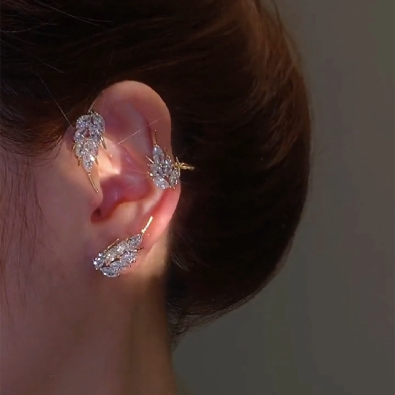 Elegant Sparkling Zircon Fairy Wings Earrings - Image 1