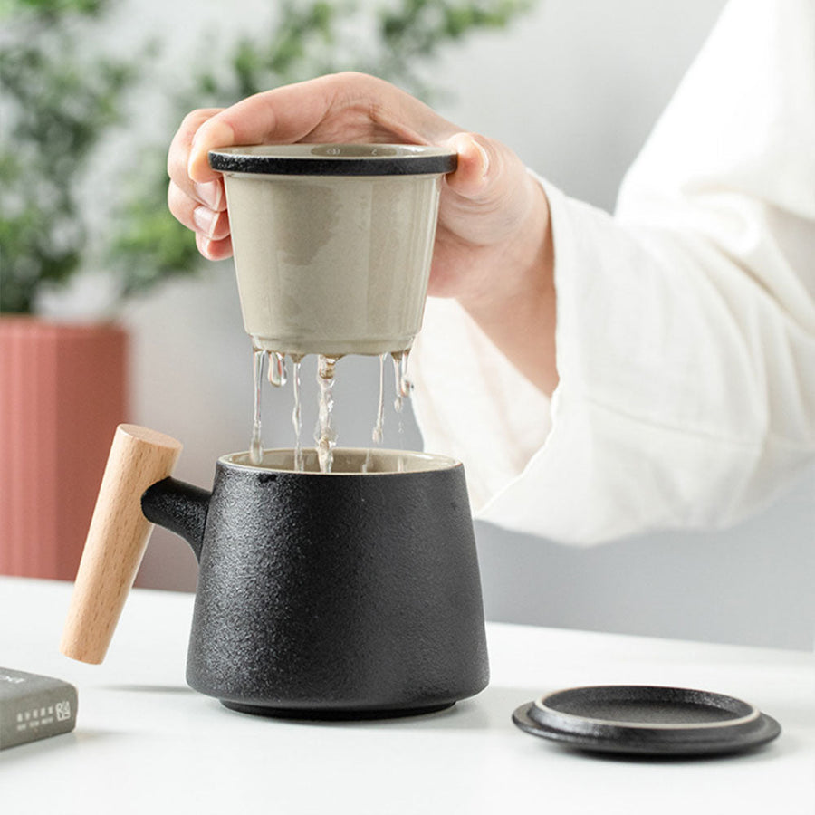 Elegant Creative Ceramic Tea Mug with Filter - Image 0
