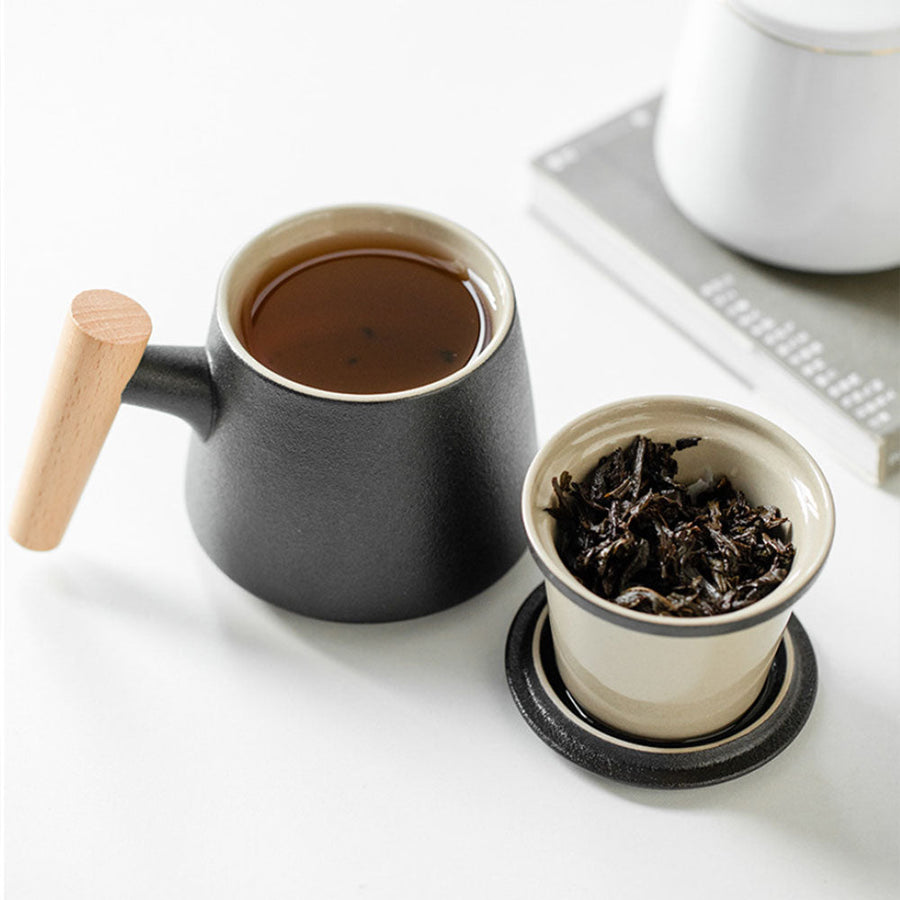 Elegant Creative Ceramic Tea Mug with Filter - Image 3