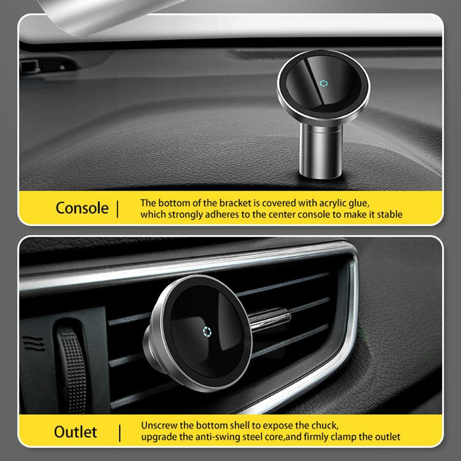 Rotating Car Wireless Charger Magnetic Phone Holder - Image 5