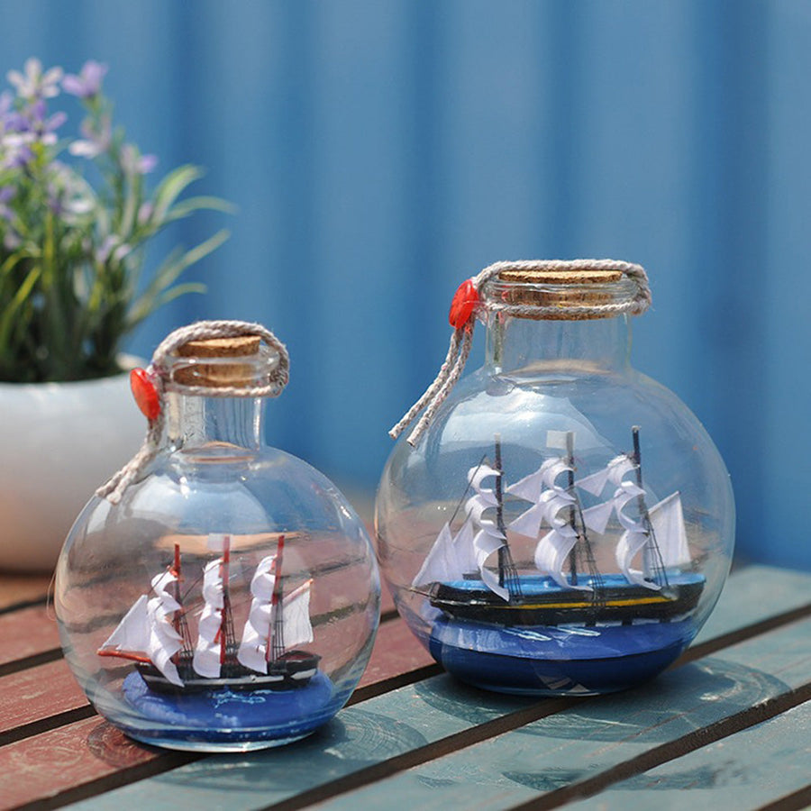 Creative Glass Bottle Ship - Image 0
