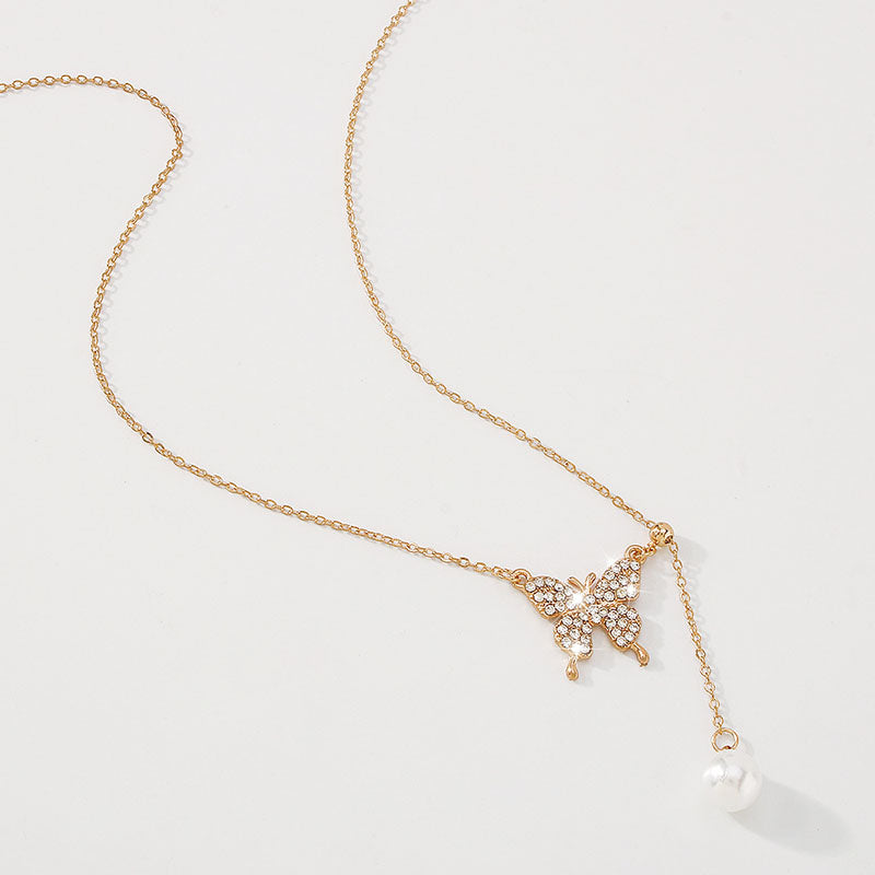 Butterfly Pendant Zircon Necklace - Image 5