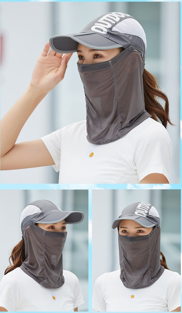 Anti-Ultraviolet Outdoor Breathable Summer Mask Hat - Image 1