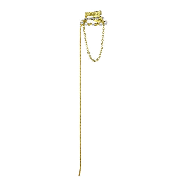 Elegant European No Ear Hole Chain Earrings - Image 6