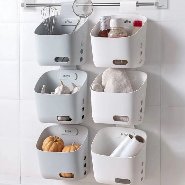 Wall-Mounted Simple Hanging Stackable Storage Basket - Image 2